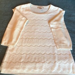 Banana Republic scalloped lace sweater